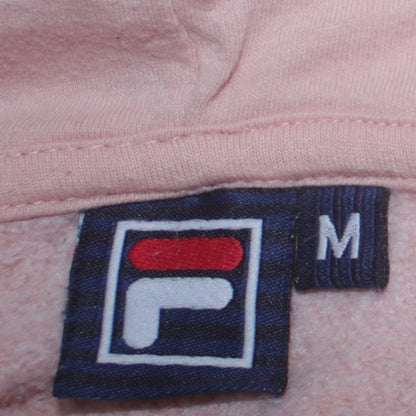 Womens UK Size M FILA Pink Pullover Hoodie