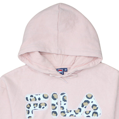 Womens UK Size M FILA Pink Pullover Hoodie