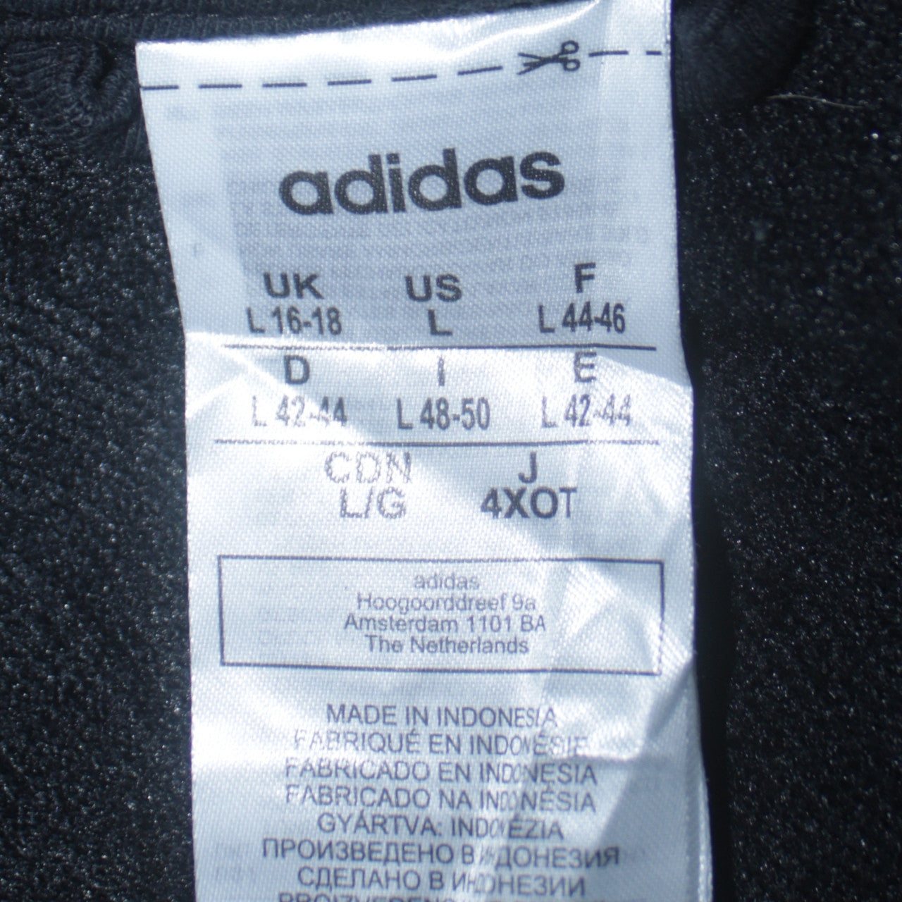 Womens UK Size L adidas Black Full Zip Hoodie
