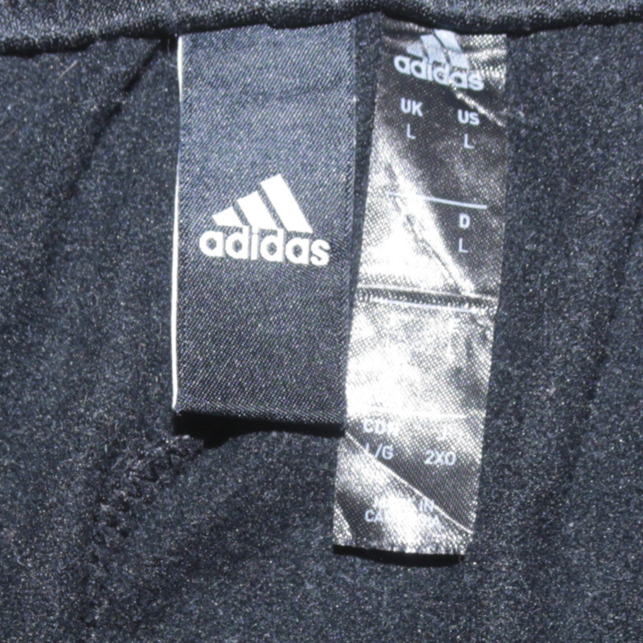 Mens UK Size L adidas Regular Fit Track Pants Black Trousers