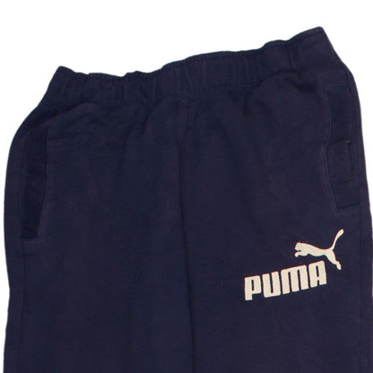 Puma Men Blue Sweatpants M Regular Fit Cotton Fleece Trousers