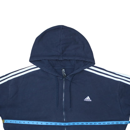 Womens UK Size 20 adidas Blue Full Zip Hoodie