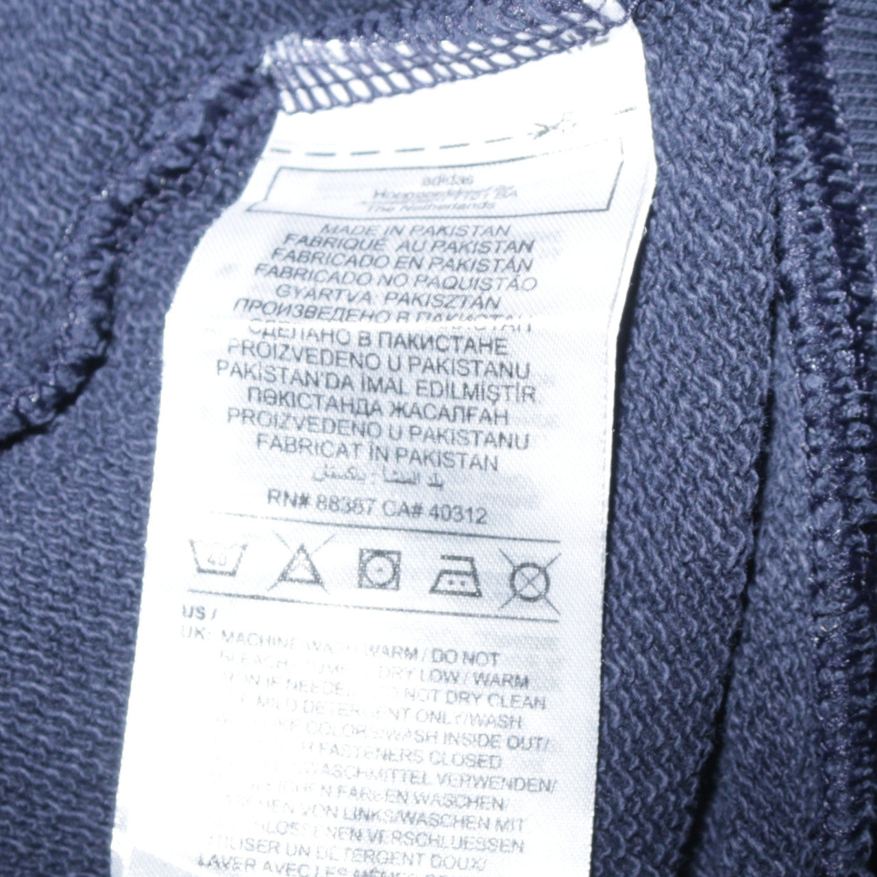 Womens UK Size 20 adidas Blue Full Zip Hoodie