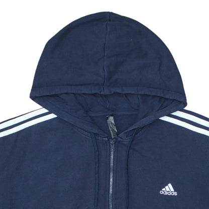 Womens UK Size 20 adidas Blue Full Zip Hoodie