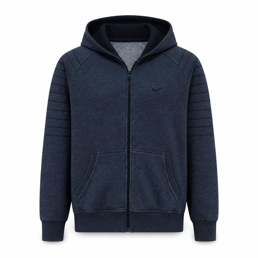 Mens UK Size L Nike Blue Full Zip Hoodie