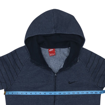 Mens UK Size L Nike Blue Full Zip Hoodie