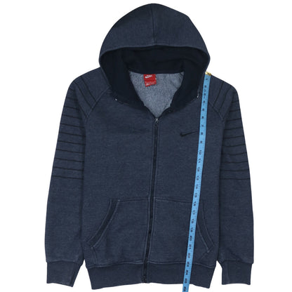 Mens UK Size L Nike Blue Full Zip Hoodie