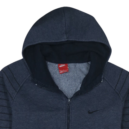 Mens UK Size L Nike Blue Full Zip Hoodie
