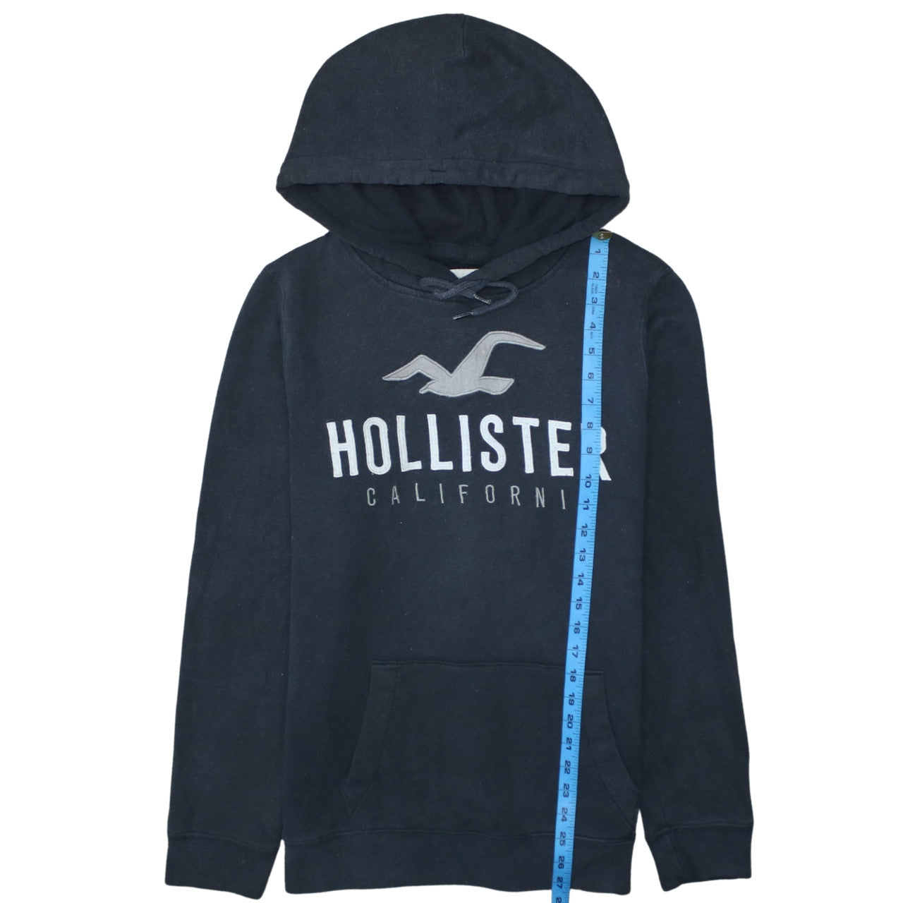 Mens UK Size M Hollister Black Pullover Hoodie
