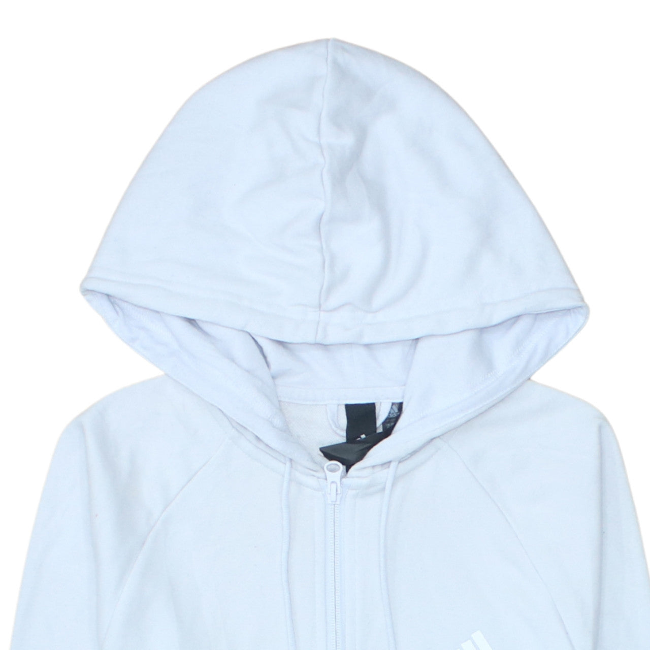 Womens UK Size S adidas White Full Zip Hoodie