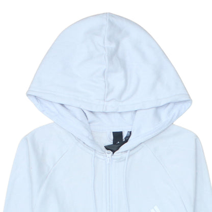 Womens UK Size S adidas White Full Zip Hoodie