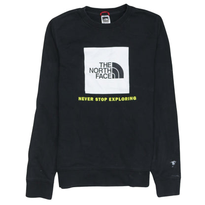 The North Face Boys Black XL Pullover Crew Neck Graphic Sweatshirt