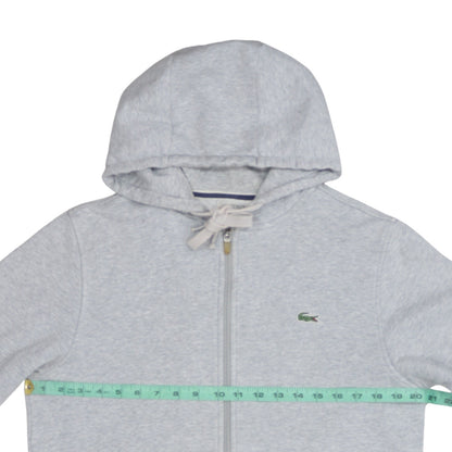 Mens UK Size M Lacoste Grey Full Zip Hoodie