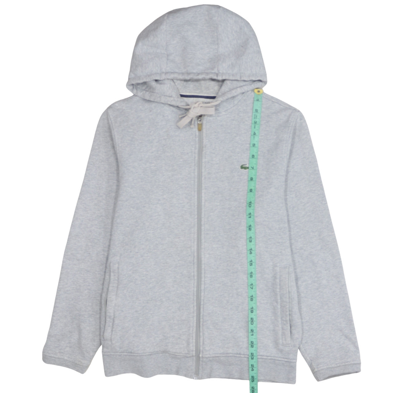 Mens UK Size M Lacoste Grey Full Zip Hoodie