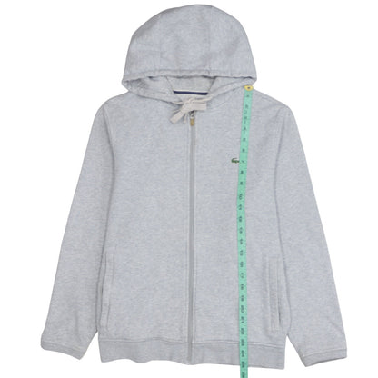 Mens UK Size M Lacoste Grey Full Zip Hoodie