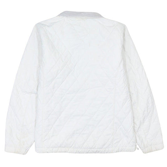 Womens UK Size M Columbia White Quilted Coat