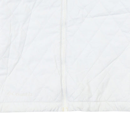 Womens UK Size M Columbia White Quilted Coat