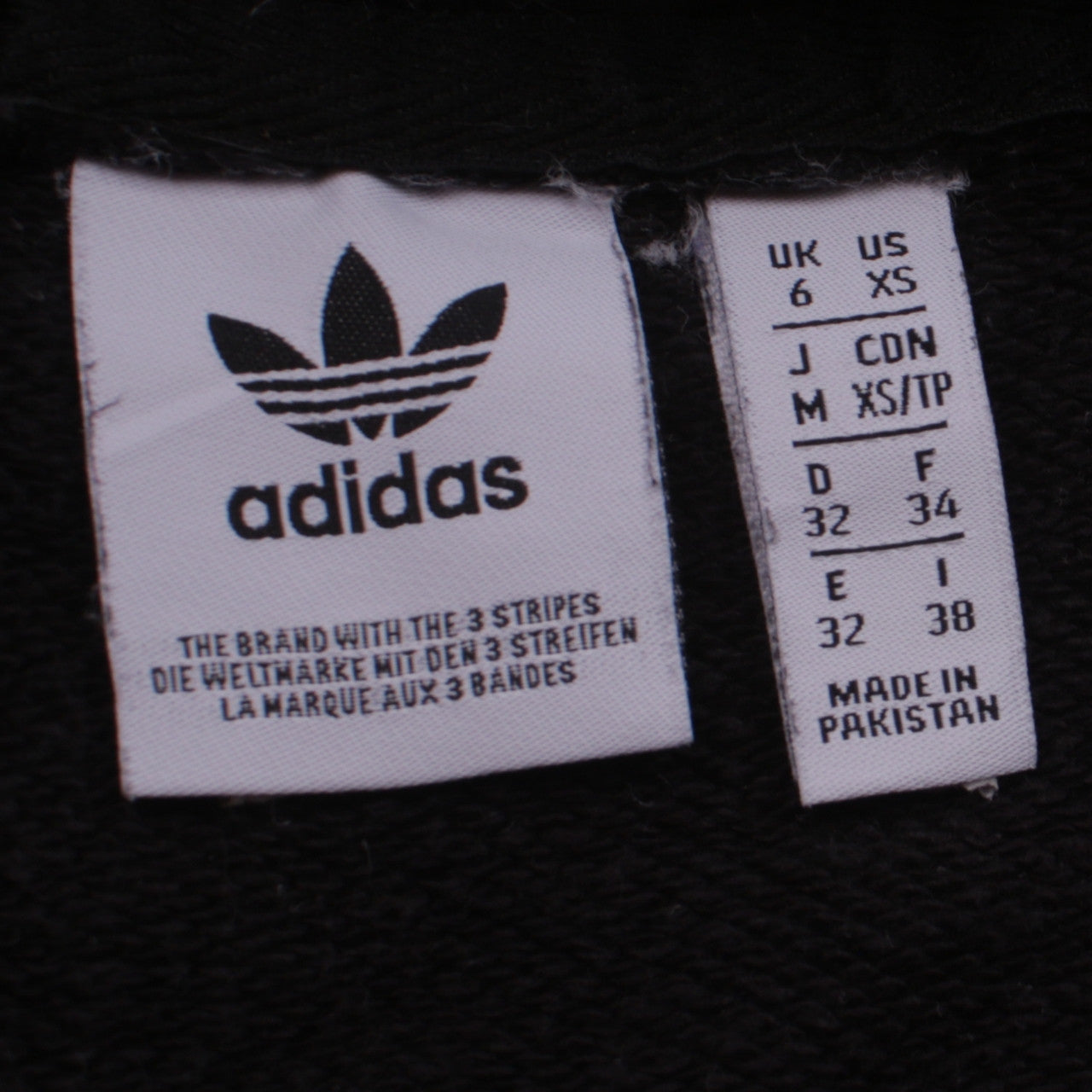 Womens UK Size XS adidas Black Pullover Hoodie
