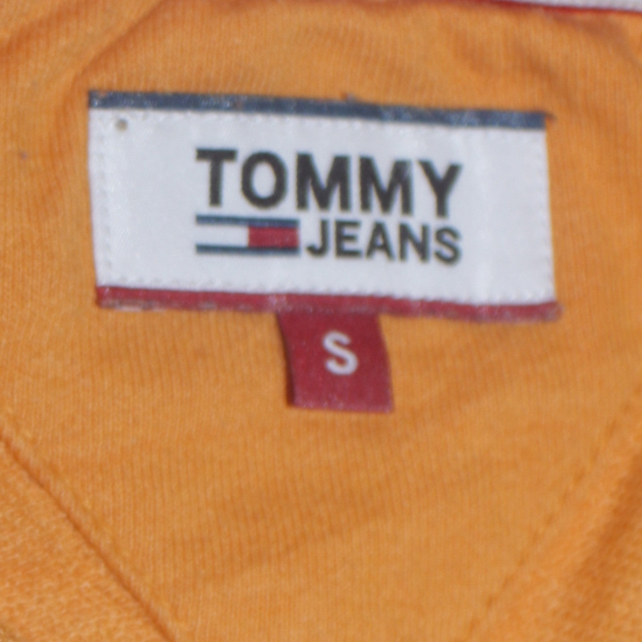 Womens UK Size S Tommy Jeans Yellow Pullover Sweatshirt