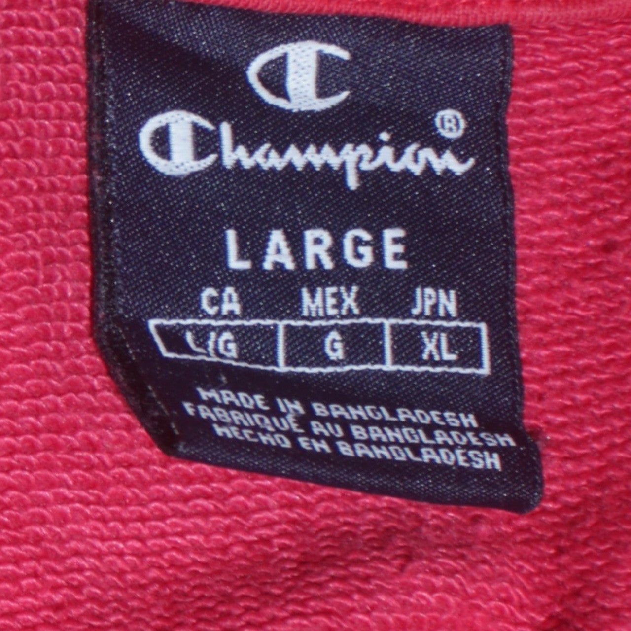Womens UK Size L Champion Red Pullover Hoodie