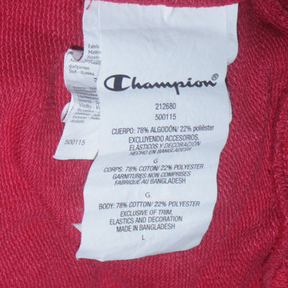 Womens UK Size L Champion Red Pullover Hoodie