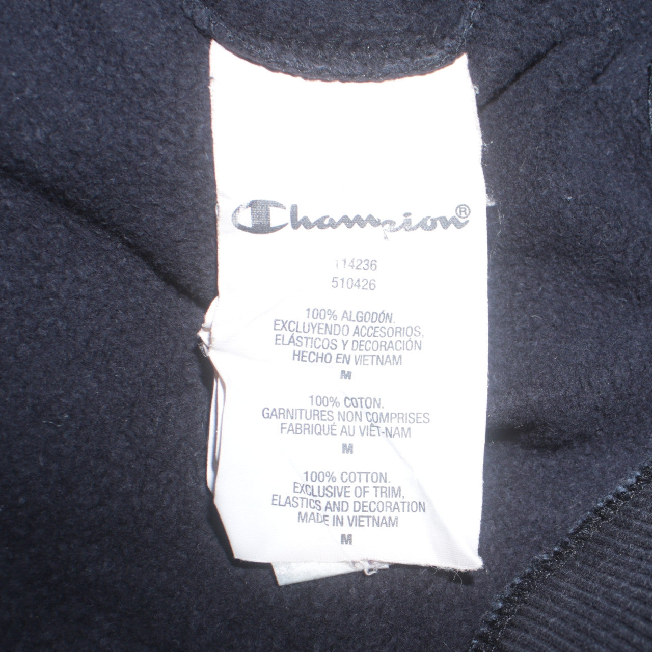 Mens UK Size M Champion Black Pullover Hoodie
