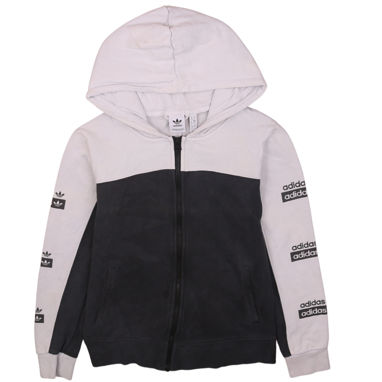 Womens UK Size 10 adidas Multicoloured Full Zip Hoodie
