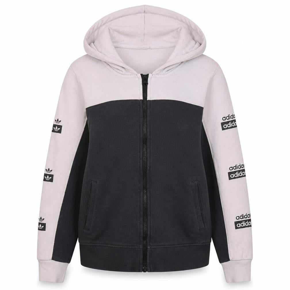 Womens UK Size 10 adidas Multicoloured Full Zip Hoodie