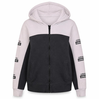 Womens UK Size 10 adidas Multicoloured Full Zip Hoodie