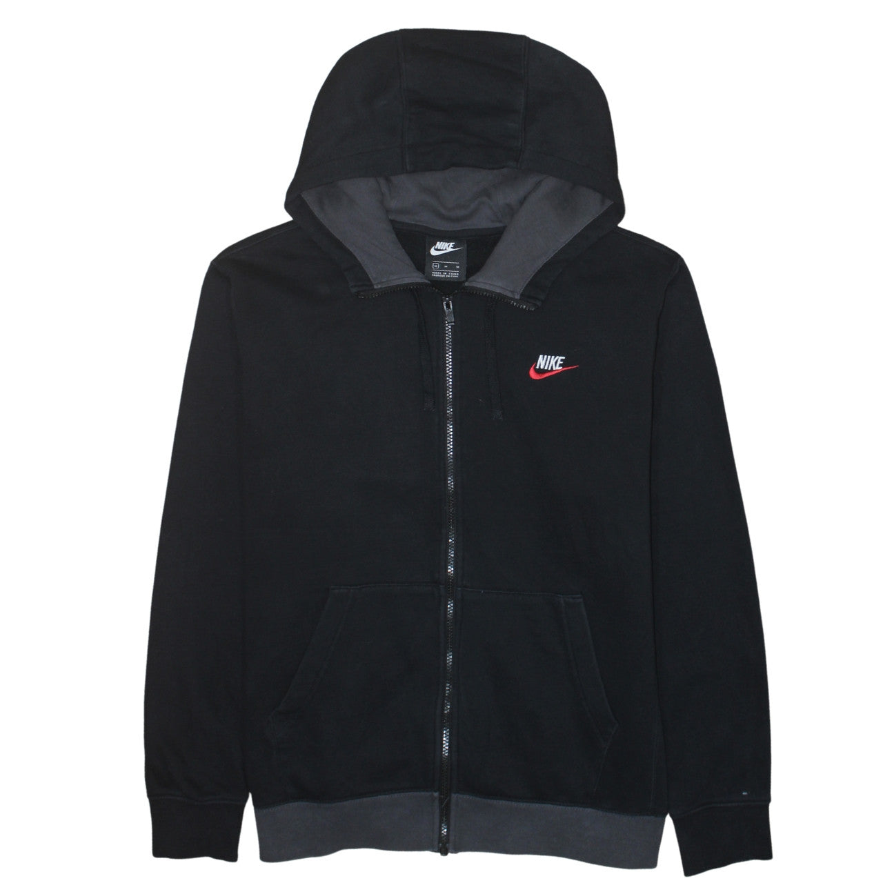 Mens UK Size M Nike Black Full Zip Hoodie
