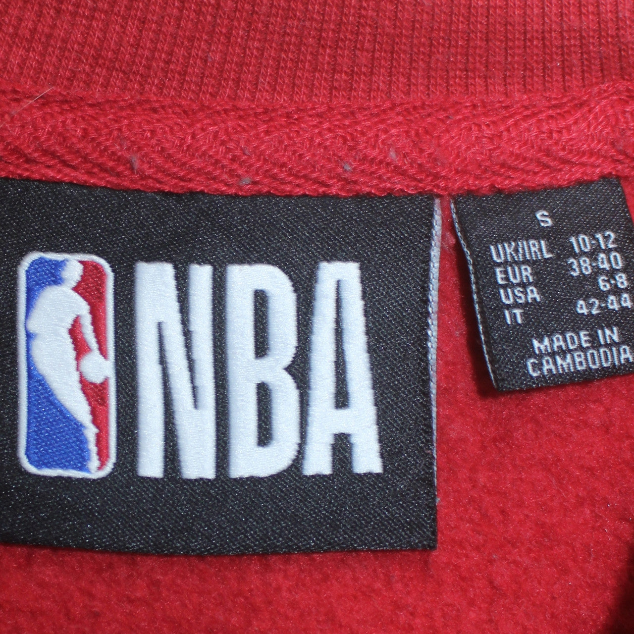 Womens UK Size S NBA Red Pullover Sweatshirt