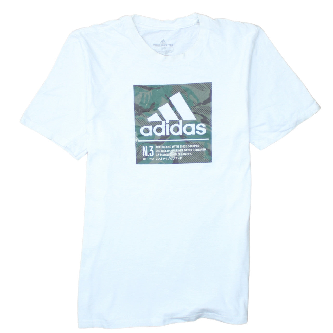 Mens UK Size S adidas White  T-Shirt