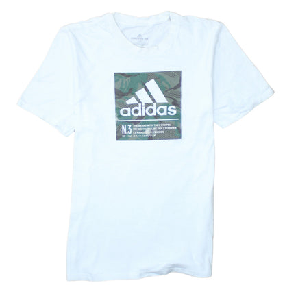 Mens UK Size S adidas White  T-Shirt