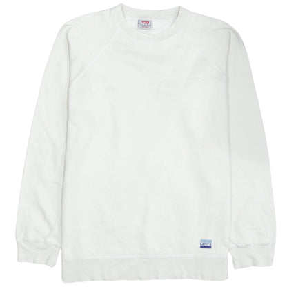 Mens UK Size L Levi's White Pullover Sweatshirt