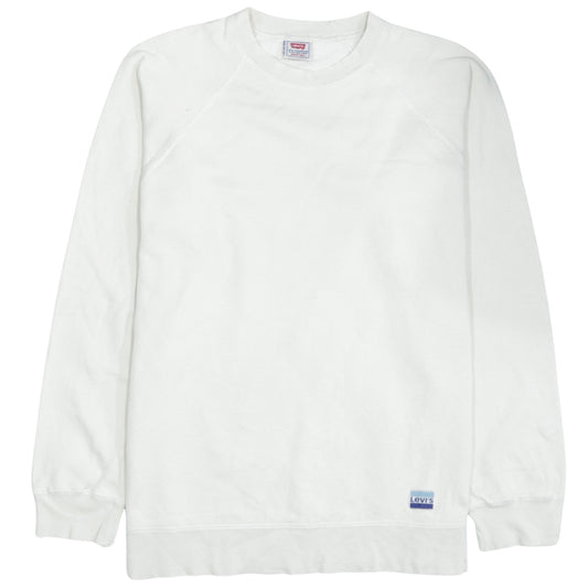 Mens UK Size L Levi's White Pullover Sweatshirt