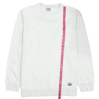 Mens UK Size L Levi's White Pullover Sweatshirt