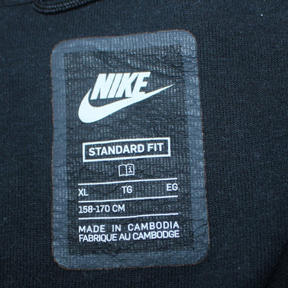 Nike Boys Black XL Full Zip Fleece Hoodie with Logo and Hood