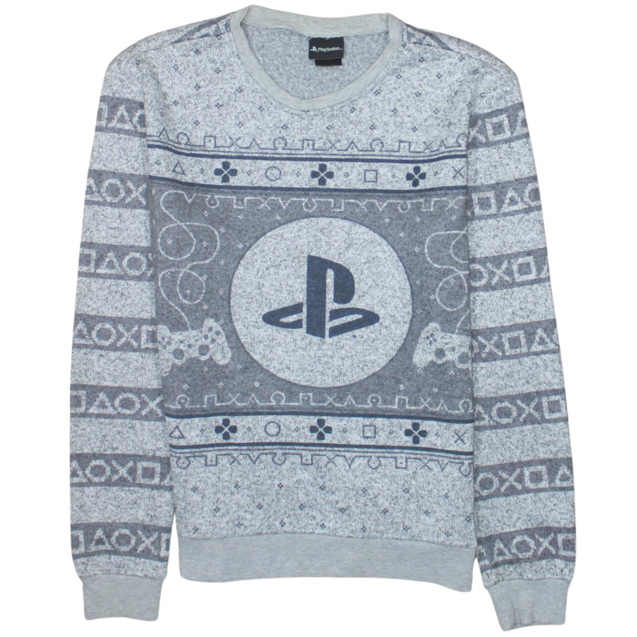Mens UK Size S PlayStation Grey Pullover Sweatshirt