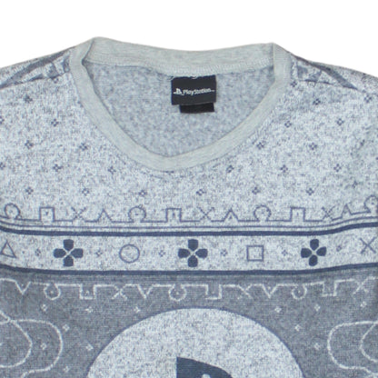 Mens UK Size S PlayStation Grey Pullover Sweatshirt