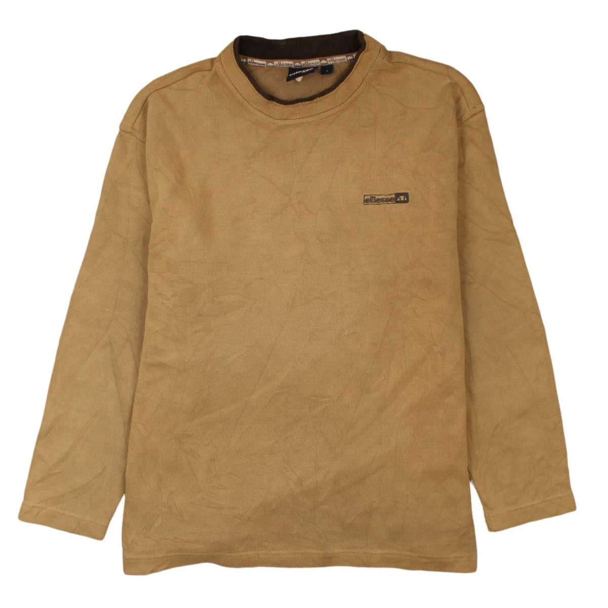 Mens UK Size L ellesse Beige Pullover Sweatshirt
