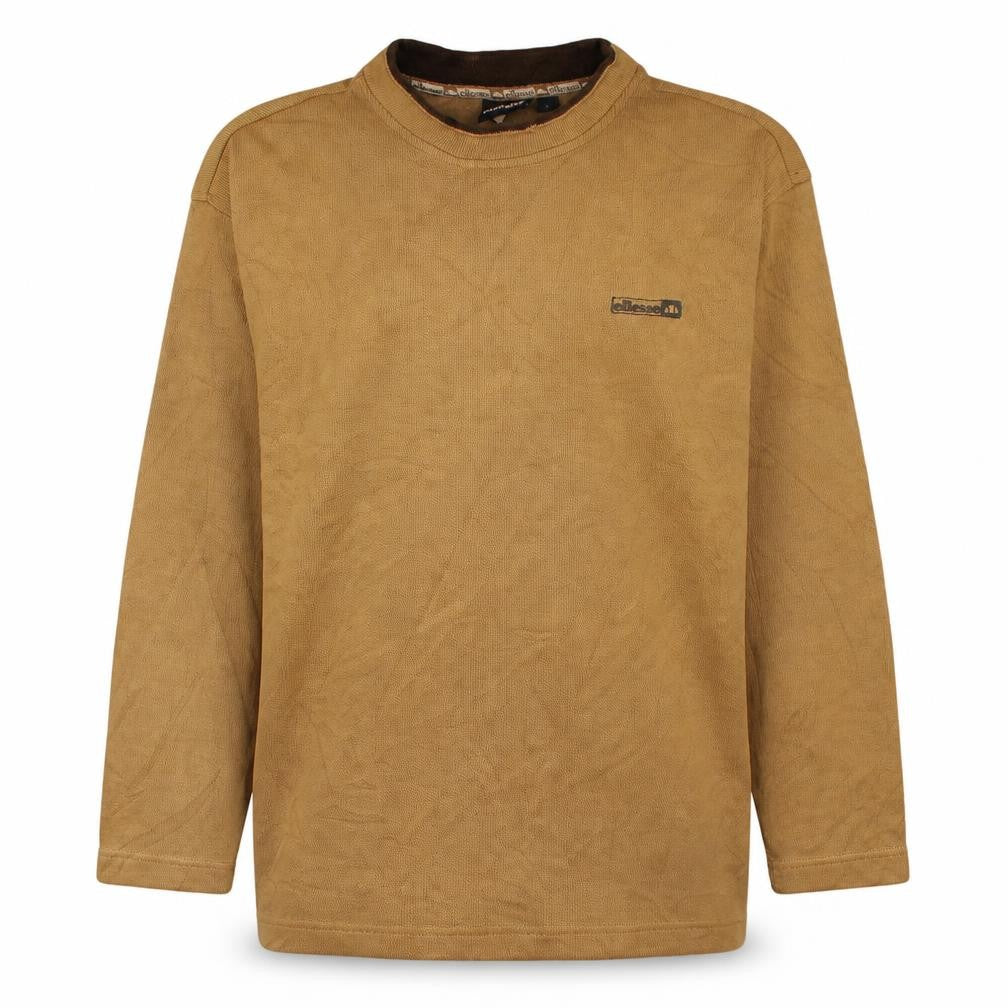 Mens UK Size L ellesse Beige Pullover Sweatshirt