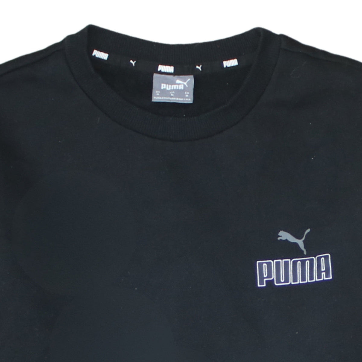 Mens UK Size M PUMA Black Pullover Sweatshirt