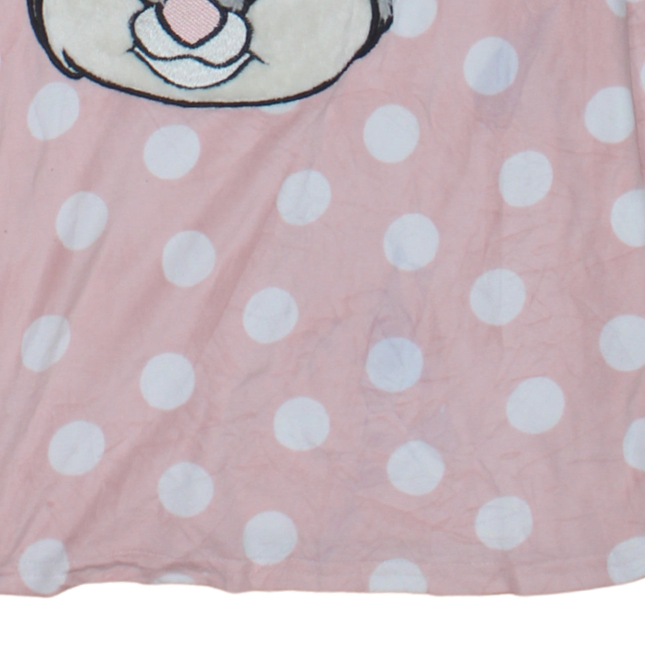 Disney Women Pink Polka Dot Thumper Fleece Nightshirt Size 10-12