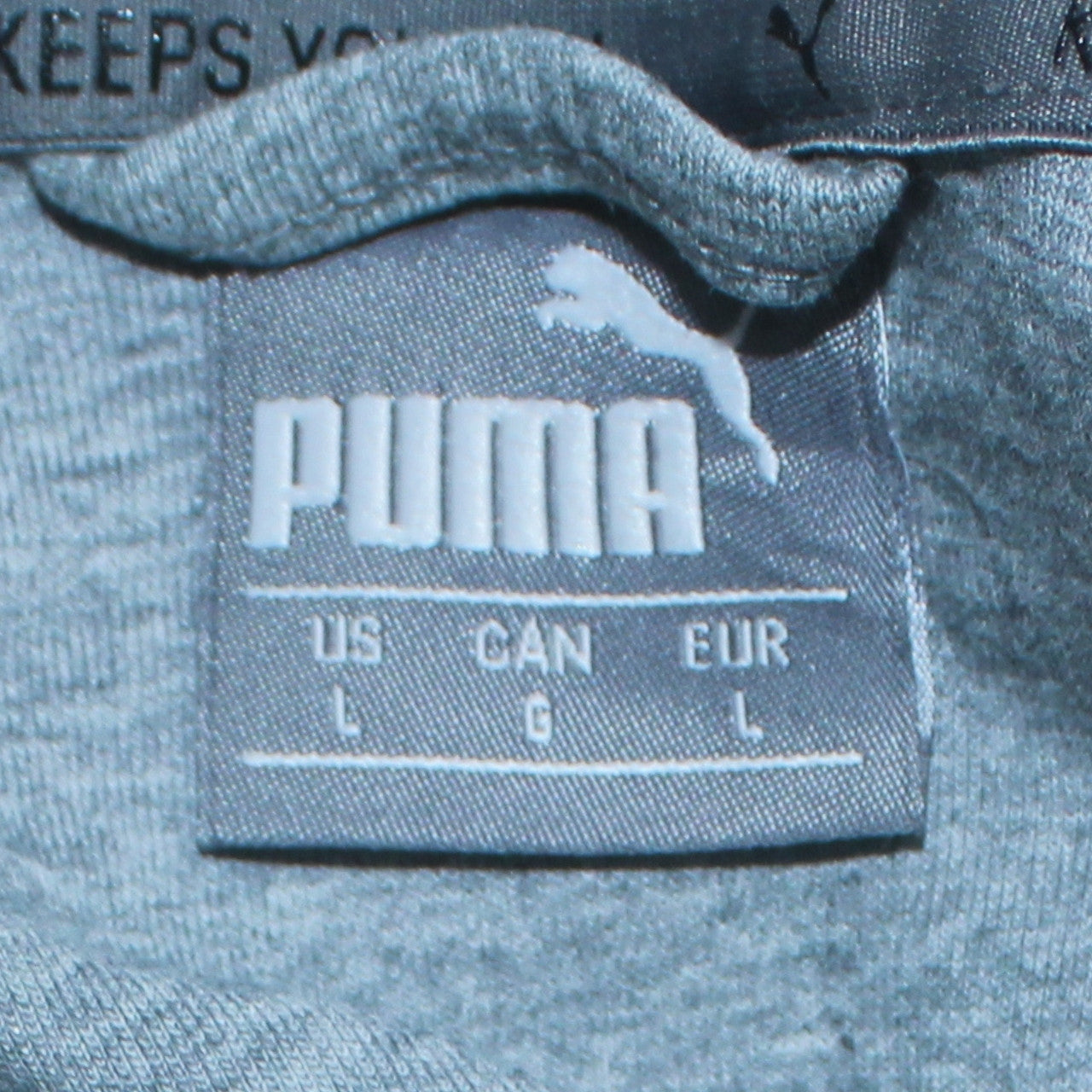 Mens UK Size L PUMA Grey Full Zip Hoodie
