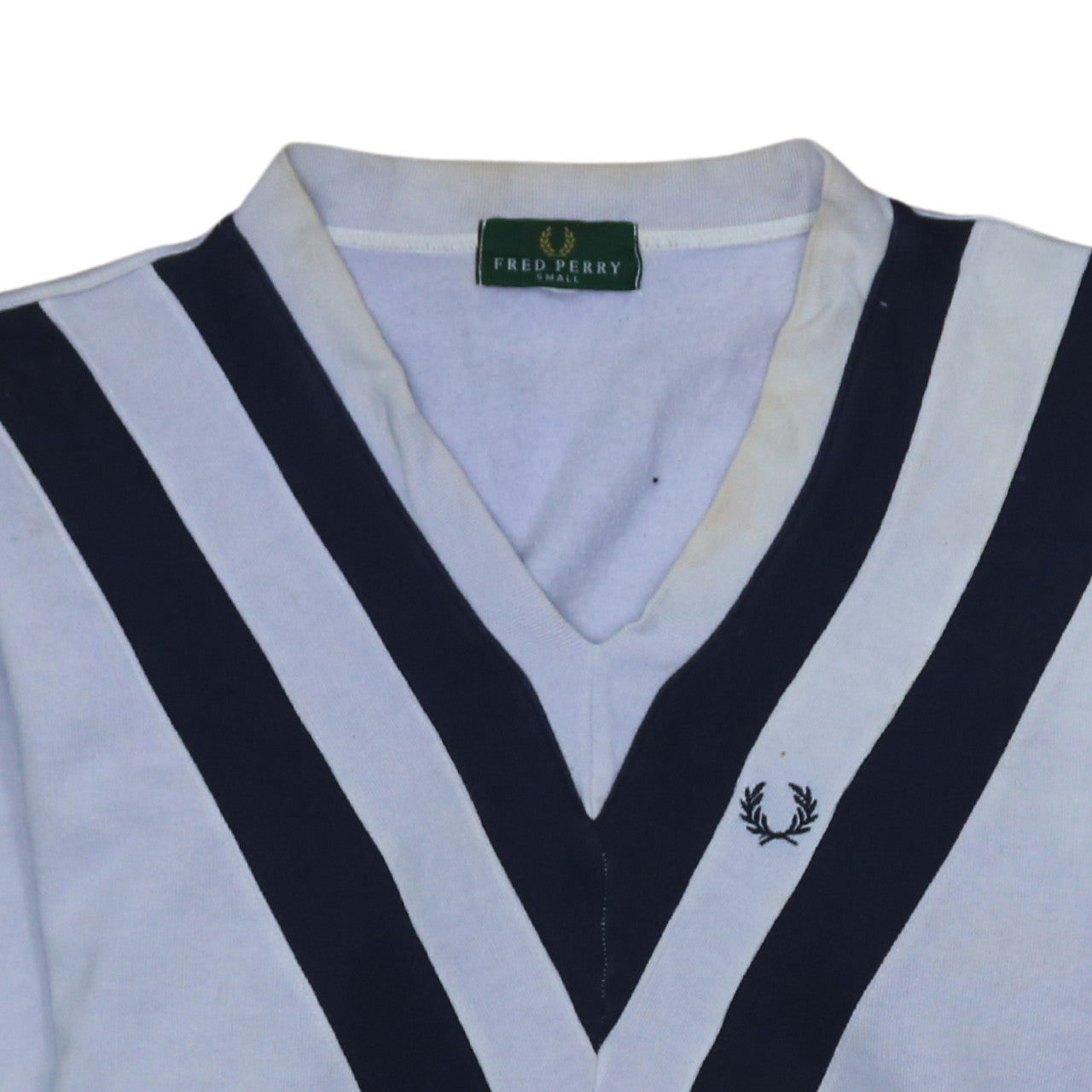 Mens UK Size S Fred Perry White Pullover Sweatshirt