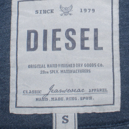 Mens UK Size S Diesel Blue Full Zip Hoodie