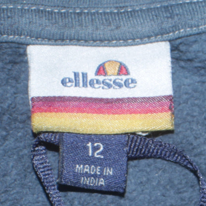 Womens UK Size 12 ellesse Blue Pullover Hoodie