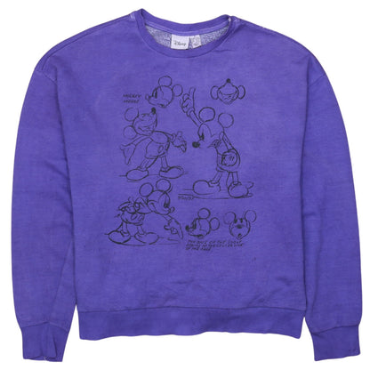 Womens UK Size S Disney Purple Pullover Sweatshirt