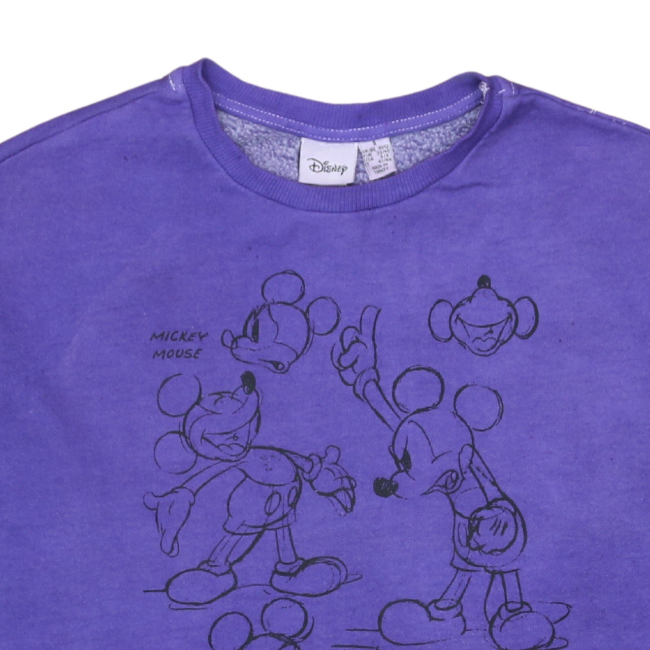 Womens UK Size S Disney Purple Pullover Sweatshirt