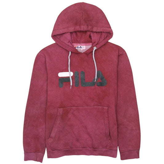 Womens UK Size XS FILA Red Pullover Hoodie